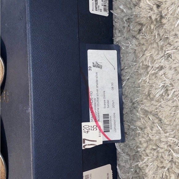 Silver puzzle Swarovski Crystal and suede Sandal - Picture 5 of 5